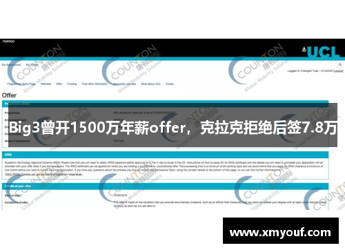 Big3曾开1500万年薪offer，克拉克拒绝后签7.8万